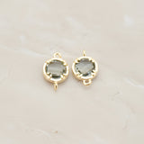 Round Framed Glass Connector, 2 Pc (FS.115)