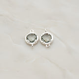 Round Framed Glass Connector, 2 Pc (FS.115)