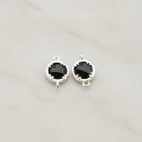Round Framed Glass Connector, 2 Pc (FS.115)