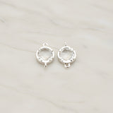 Round Framed Glass Connector, 2 Pc (FS.115)