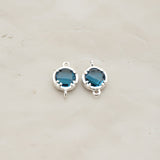 Round Framed Glass Connector, 2 Pc (FS.115)