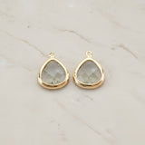 Triangle Nugget Framed Glass Pendant, 2 Pc (FS.124)