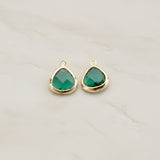 Triangle Nugget Framed Glass Pendant, 2 Pc (FS.124)