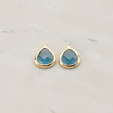 Triangle Nugget Framed Glass Pendant, 2 Pc (FS.124)