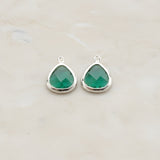 Triangle Nugget Framed Glass Pendant, 2 Pc (FS.124)