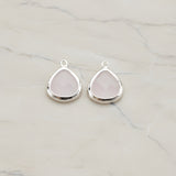 Triangle Nugget Framed Glass Pendant, 2 Pc (FS.124)