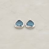 Triangle Nugget Framed Glass Pendant, 2 Pc (FS.124)