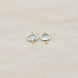 Oval Framed Glass Connector, 2 Pc (FS.125)