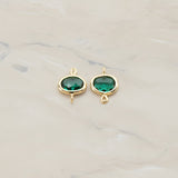 Oval Framed Glass Connector, 2 Pc (FS.125)