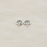 Oval Framed Glass Connector, 2 Pc (FS.125)
