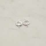 Oval Framed Glass Connector, 2 Pc (FS.125)