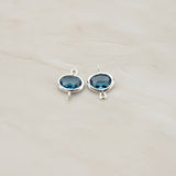 Oval Framed Glass Connector, 2 Pc (FS.125)