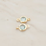 Round Framed Glass Connector, 2 Pc (FS.127)