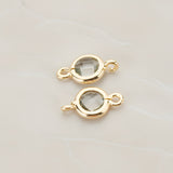 Round Framed Glass Connector, 2 Pc (FS.127)