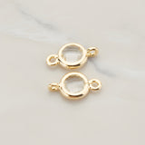 Round Framed Glass Connector, 2 Pc (FS.127)