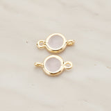 Round Framed Glass Connector, 2 Pc (FS.127)