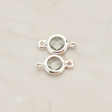 Round Framed Glass Connector, 2 Pc (FS.127)