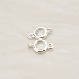 Round Framed Glass Connector, 2 Pc (FS.127)