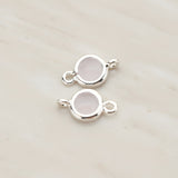 Round Framed Glass Connector, 2 Pc (FS.127)