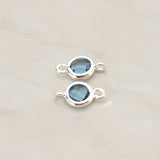 Round Framed Glass Connector, 2 Pc (FS.127)
