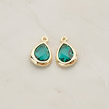 Teardrop Framed Glass Pendant, 2 Pc (FS.129)