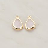 Teardrop Framed Glass Pendant, 2 Pc (FS.129)
