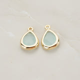 Teardrop Framed Glass Pendant, 2 Pc (FS.129)
