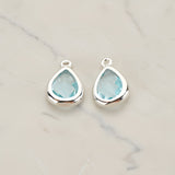 Teardrop Framed Glass Pendant, 2 Pc (FS.129)