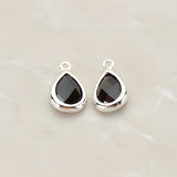 Teardrop Framed Glass Pendant, 2 Pc (FS.129)