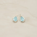 Teardrop Framed Glass Pendant, 2 Pc (FS.129)