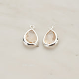 Teardrop Framed Glass Pendant, 2 Pc (FS.129)