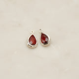 Teardrop Framed Glass Pendant, 2 Pc (FS.129)