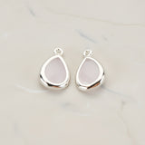 Teardrop Framed Glass Pendant, 2 Pc (FS.129)