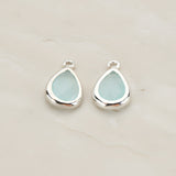 Teardrop Framed Glass Pendant, 2 Pc (FS.129)