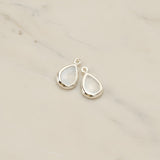 Teardrop Framed Glass Pendant, 2 Pc (FS.129)