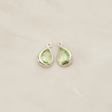 Teardrop Framed Glass Pendant, 2 Pc (FS.129)