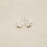 Teardrop Framed Glass Pendant, 2 Pc (FS.129)