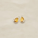 Teardrop Framed Glass Pendant, 2 Pc (FS.129)