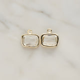 Rounded Rectangle Framed Glass Pendant, 2 Pc (FS.130)