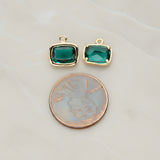 Rounded Rectangle Framed Glass Pendant, 2 Pc (FS.130)