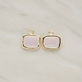 Rounded Rectangle Framed Glass Pendant, 2 Pc (FS.130)
