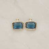 Rounded Rectangle Framed Glass Pendant, 2 Pc (FS.130)