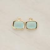 Rounded Rectangle Framed Glass Pendant, 2 Pc (FS.130)