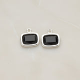 Rounded Rectangle Framed Glass Pendant, 2 Pc (FS.130)