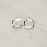 Rounded Rectangle Framed Glass Pendant, 2 Pc (FS.130)