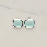 Rounded Rectangle Framed Glass Pendant, 2 Pc (FS.130)