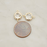 Round Framed Glass Connector, 2 Pc (FS.145)