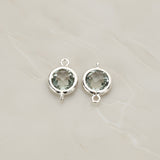 Round Framed Glass Connector, 2 Pc (FS.145)
