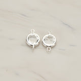 Round Framed Glass Connector, 2 Pc (FS.145)
