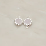 Round Framed Glass Connector, 2 Pc (FS.145)